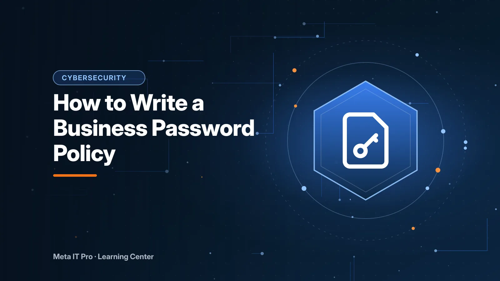 How to Write a Business Password Policy — Cybersecurity illustration from Meta IT Pro