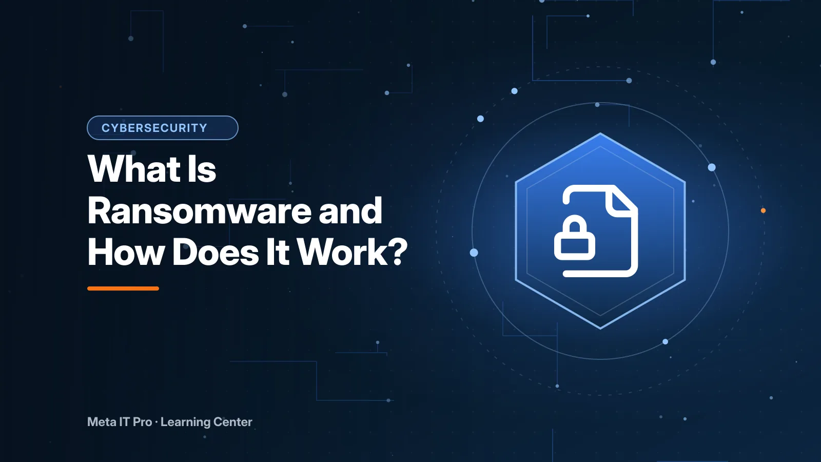 What Is Ransomware and How Does It Work? — Cybersecurity illustration from Meta IT Pro