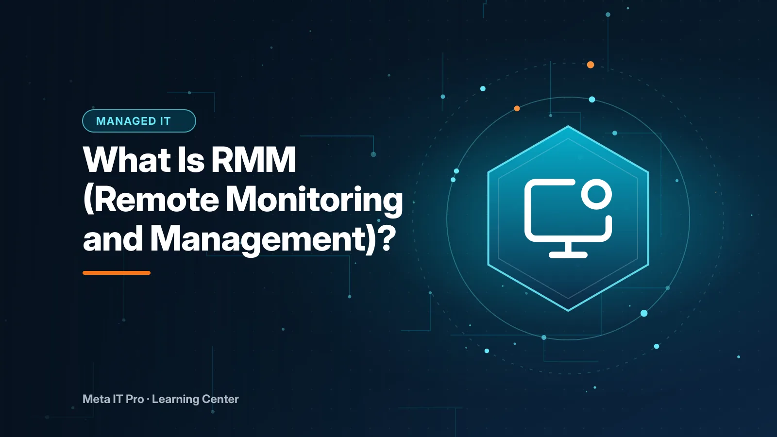 What Is RMM (Remote Monitoring and Management)? — Managed IT illustration from Meta IT Pro